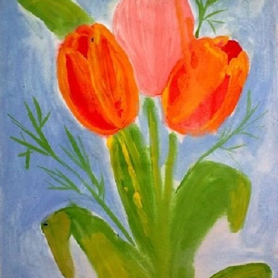 Конкурсная работа Рисование "Весенние цветы"